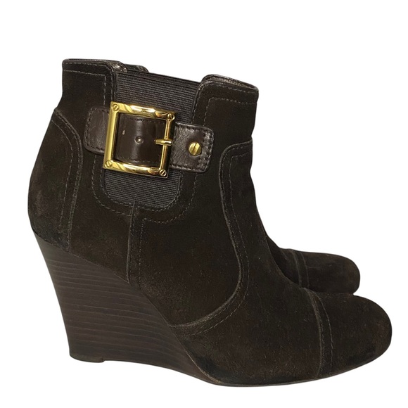 Tory Burch Shoes - Tory Burch Adrienne Brown Suede Wedge Boots